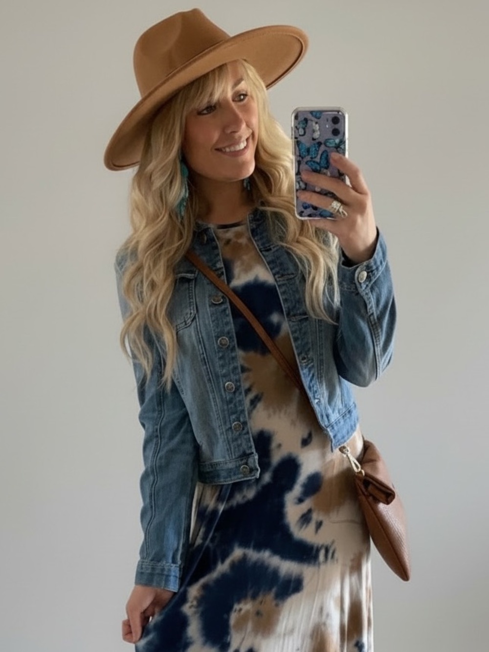 American Rag | Light Wash Denim Jacket Fitted Stretch Jean Jacket Women’s Large